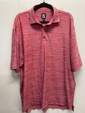 FJ Foot JoyMen's Golf Polo Size XL Red Heather color Pull Over
